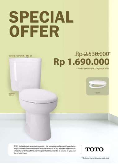 Closet Toilet TOTO - CW420J / SW420JP/420-IZ + TC505