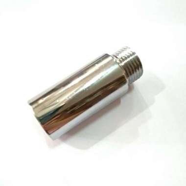 SOK DRAT LUAR PENDEK 1/2in X SOK DRAT DALAM PANJANG 1/2in STAINLESS