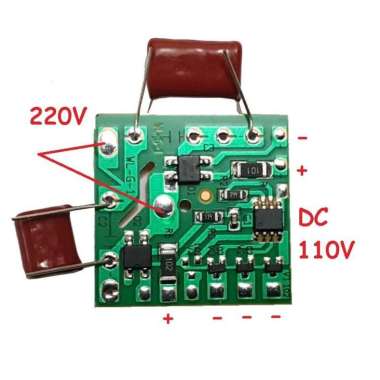 Stepdown 220V ac ke 110V DC Module Controller led dip reklame kedip