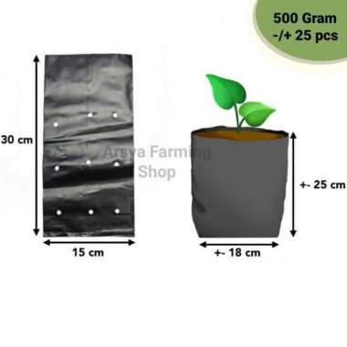 Polybag Tanaman 30/15 X 30 Cm 500 Gram ( -/+ 25 Pcs )