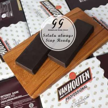 VAN HOUTEN sekitar 200 Gram DARK Chocolate COMPOUND PROFESSIONAL