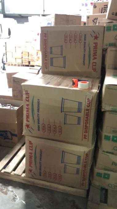 Gelas plastik PRIMA - cup plastik prima 1 DUS ISI 40 ROLL 14 oz