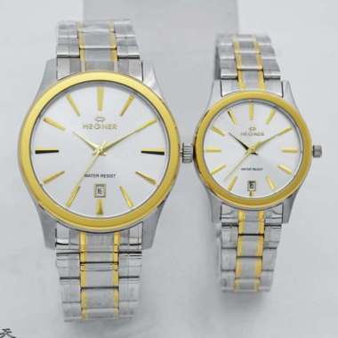 HEGNER 1630MGC/LGC - Jam Tangan Couple Original - Combi Silver Gold