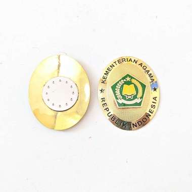 Lencana Pin Kemenag Magnet Pin Logo Kementerian Agama Oval Ukr. Kecil Mulyocreative
