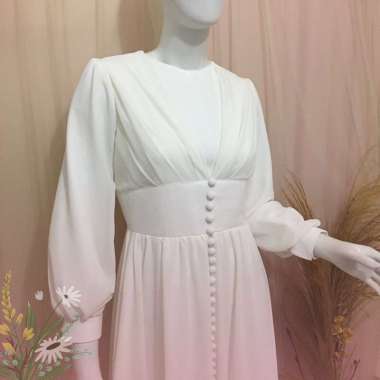 Zerrin Dress Gaun Pesta Mewah / Baju Pesta Elegan L Mocca