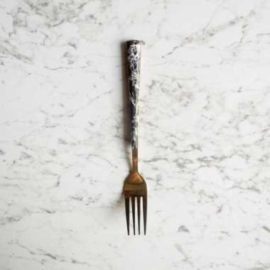 Brewsuniq Black Marble Gold Table Fork 20cm Stainless Steel - Garpu Makan Desain Mewah Sesuai desc