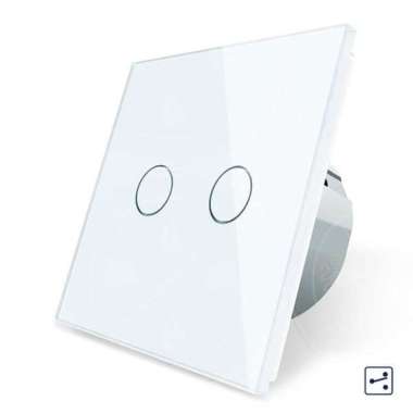 SAKLAR LAMPU TOUCH SCREEN - 2WAY - WHITE