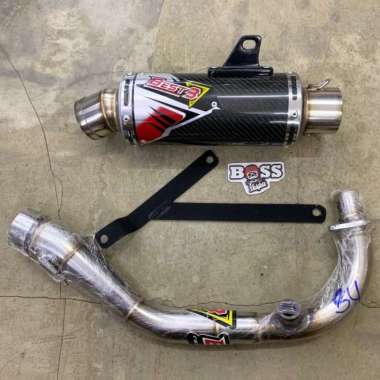 Knalpot Best3 Carbon Circle Short 200Cc Up Vespa Iget 3V Sprint Prima