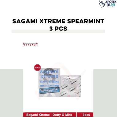 Sagami Xtreme Spearmint Dotty G Mint Ukuran S - 3 Pcs