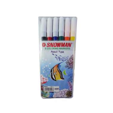 [ SET ] Spidol Kecil - Snowman Marker 6 Warna MURAH