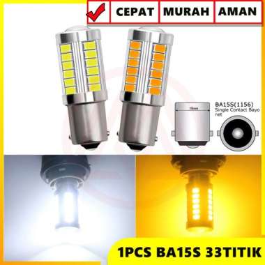 LAMPU LED 1156 BA15D 33 TITIK LAMPU SIGN SEIN MOBIL LAMPU MUNDUR MOBIL 1PCS PUTIH warna