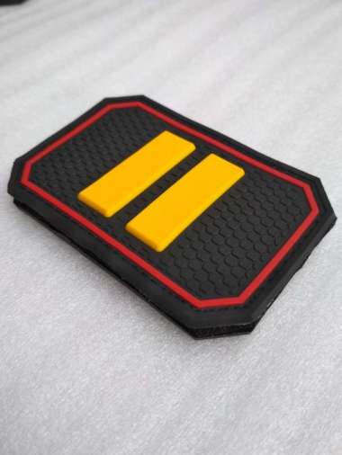 rubber patch rubber pangkat garis 2 list merah