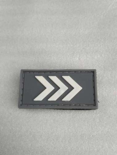 patch rubber pangkat bengkok 3 abu