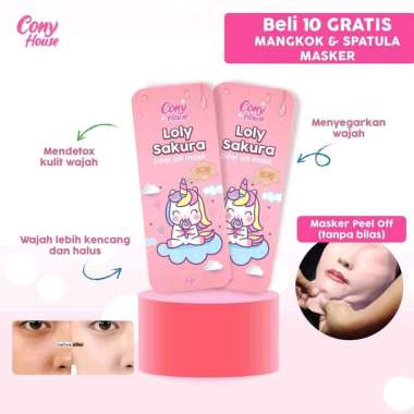 Masker Bubuk Organik Cony House Peel Off Mask Loly Sakura