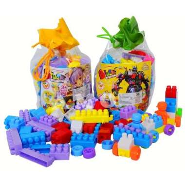 BLOCKS PIP 78pcs MAINAN ANAK PEREMPUAN LAKI-LAKI BONGKAR PASANG BLOK