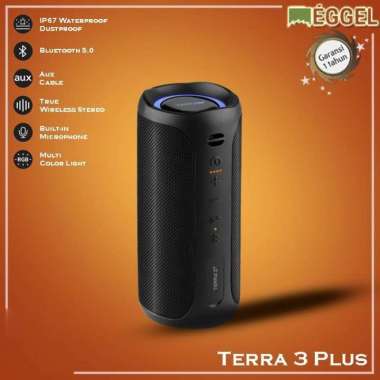 Eggel Terra 3 Plus + Waterproof Bluetooth Speaker with RGB Lights New