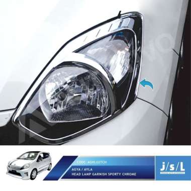 Toyota Agya Garnish Lampu Depan Head Lamp Garnis Sporty Chrome