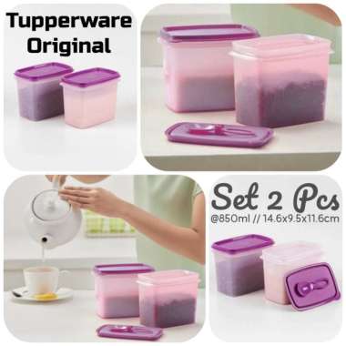 Tupperware Wadah Kopi Gula Teh Susu Garam Merica Lada Bumbu UNGU SET