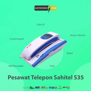 Telephone Kabel Sahitel S35 Pesawat Telepon Kabel Rumah Kantor Indihome - Putih