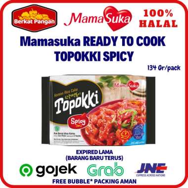 MamaSuka Topokki Tteokbokki Tokpoki / Japchae Instant (Ready to Cook) Topokki Pedas
