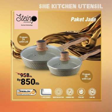 Panci Wajan Anti Lengket Granit Steincookware Jade