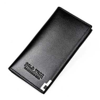 GOLD TREE mens long wallet / purse - dompet panjang pria - FREE EXCLUSIVE BREWYN GIFT BOX! BLACK