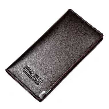 GOLD TREE mens long wallet / purse - dompet panjang pria - FREE EXCLUSIVE BREWYN GIFT BOX! COFFEE