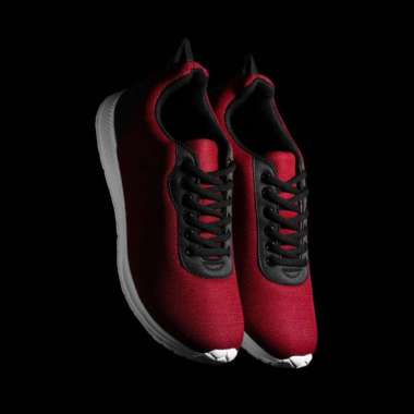 Redknot Expansion Hitam Sol Hitam Sepatu Sneakers Pria 40 Merah