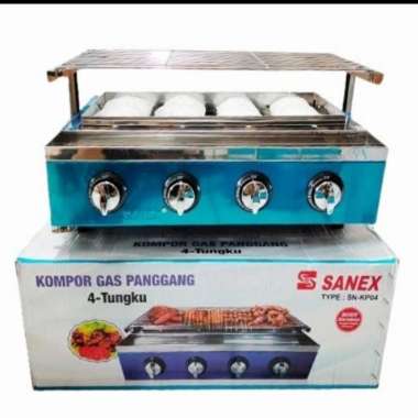 kompor panggang 4 tungku(sosis bakar ayam ikan sate) stainless BEST SELLER Multicolor
