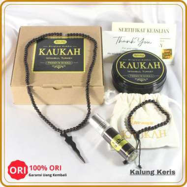 Kalung Kokka Keris untuk Kesehatan Bersertifikat Asli Free Parfum Gelang 33 Kaukah Hitam