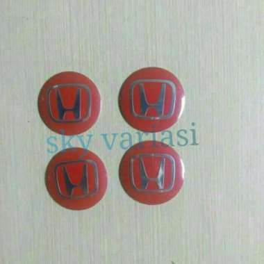 Tutup Dop Velg Racing Logo Honda Merah