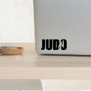 Stiker Judo Beladiri Olahraga Mobil Kaca Spakbor Motor Laptop Helm Cut Hitam