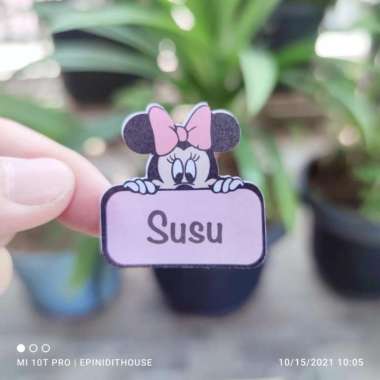Stiker Toples Minnie Mouse Label Nama Bumbu Dapur Tempel Anti Air Mura