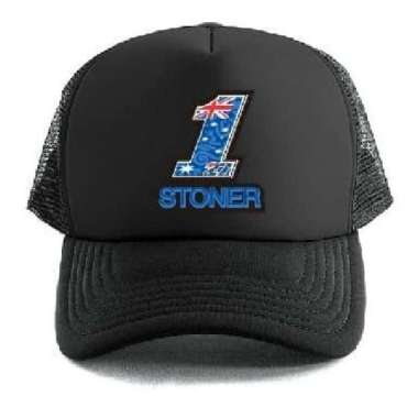 Topi Trucker Moto GP Fans 1 Casey Stoner Ducati Club Baseball Sablon Putih