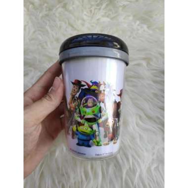 Tumbler Kecil Botol Minum Mug Cangkir Plastik Anak Toy Story Buzz Rex