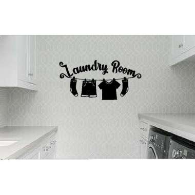 WallStiker Laundry Room Dekorasi Dinding Kaca Ruang Cuci Baju Decor