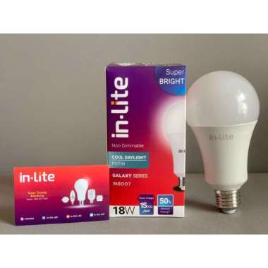 LAMPU BULB LED INLITE 18W 18 WATT - INB007 Putih
