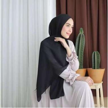 Jilbab Pashmina Diamond Premium Tebal Pasmina Sabyan polos Hitam