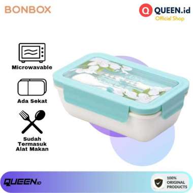 BONBOX Kotak Makan Plastik sekat 2 Multifungsi Lunch Box BTW20