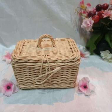 [K58S] Keranjang rotan koper kecil 16x13x10 cm hampers souvenir parcel