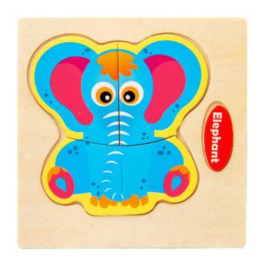 Puzzle Jigsaw Wooden Puzzle Jigsaw Kayu Anak Karakter Hewan dan Kendaraan Lucu Puzzle Wooden JS3 ELE