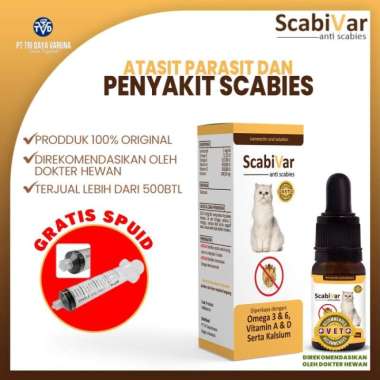 ScabiVar Sirup Untuk Atasai Scabies Kudis Budukan Keropeng Pada Kucing