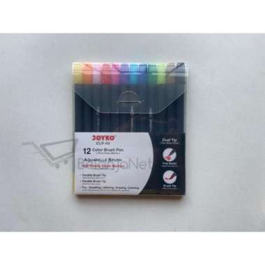Color Brush Pen Joyko 12 Warna ( Kuas & Pen 12 color) CLP-43