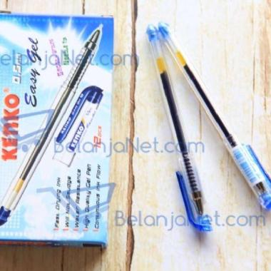 Pen Gel Kenko Easy Gel 0.5 mm Tinta Hitam/Biru [1 LUSIN] Merah