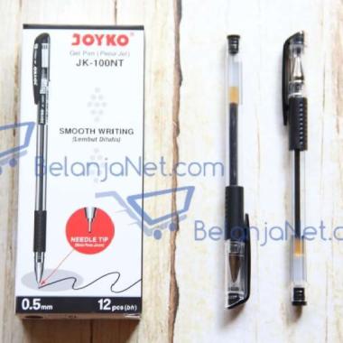 Pen Gel Joyko JK-100NT (Ujung Jarum / Tajam) 0.5mm [1 LUSIN] Biru
