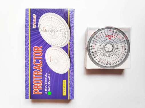 Penggaris Busur Butterfly 360 Derajat 10 cm Model Full Tanpa Lubang