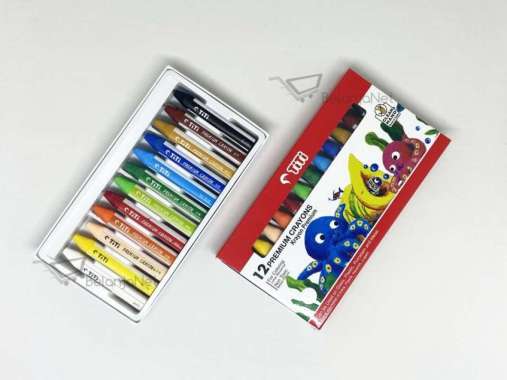 Premium Crayon TITI 12 Warna 12 Colors PRC-12