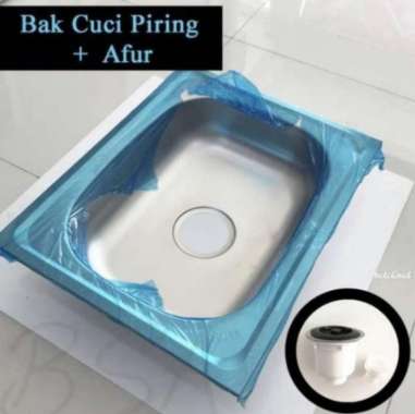 Bak Cuci Piring 1 Lubang Sink Single Bowl 40X50 Stainless Sink only