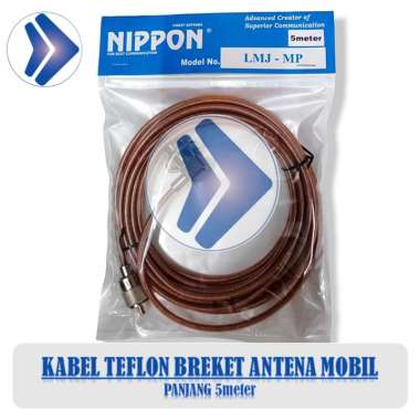 KABEL NIPPON RG-58 KABEL TEFLON BREKET ANTENA PANJANG 5meter