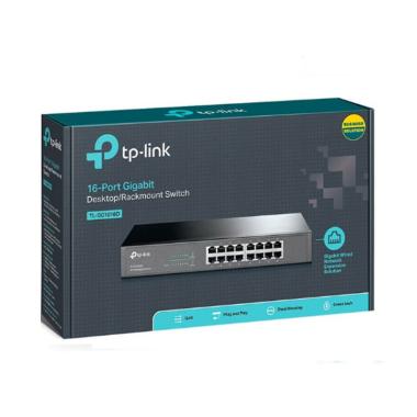 TP-LINK TL-SG1016D Desktop Rackmount Switch Hub [16 Port Gigabit] Hitam
